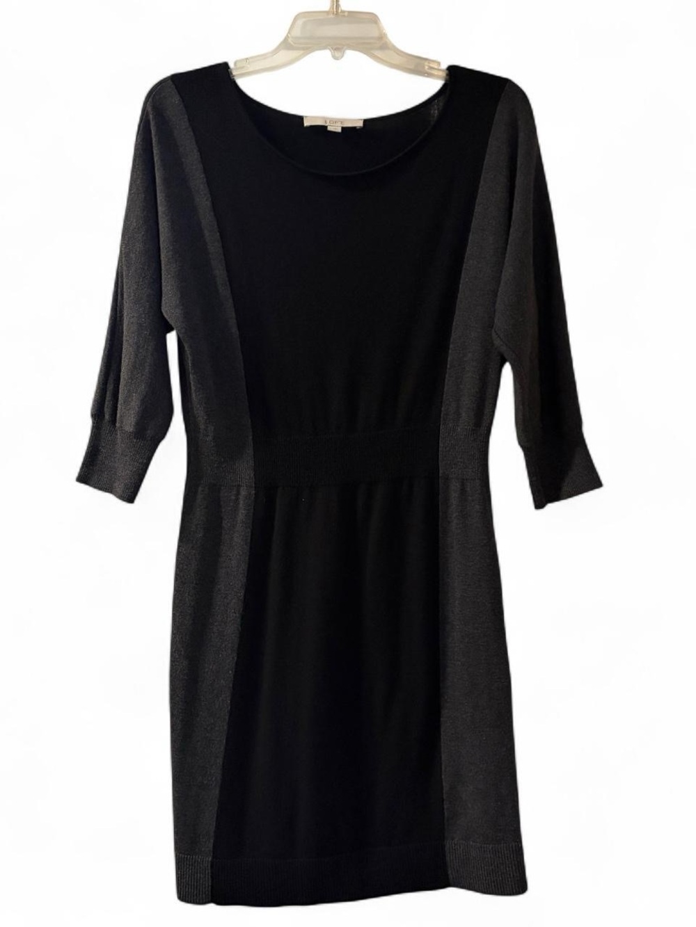 Classic Black and Gray Knit Dress